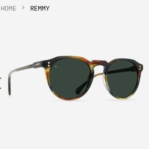 Remmy unisex retro round sunglasses - narrow - cove green